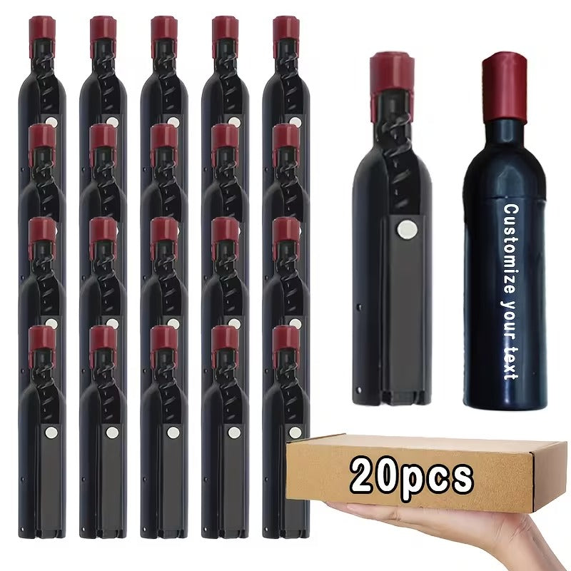 20pcs wine bottle openers custom text stainless steel unique